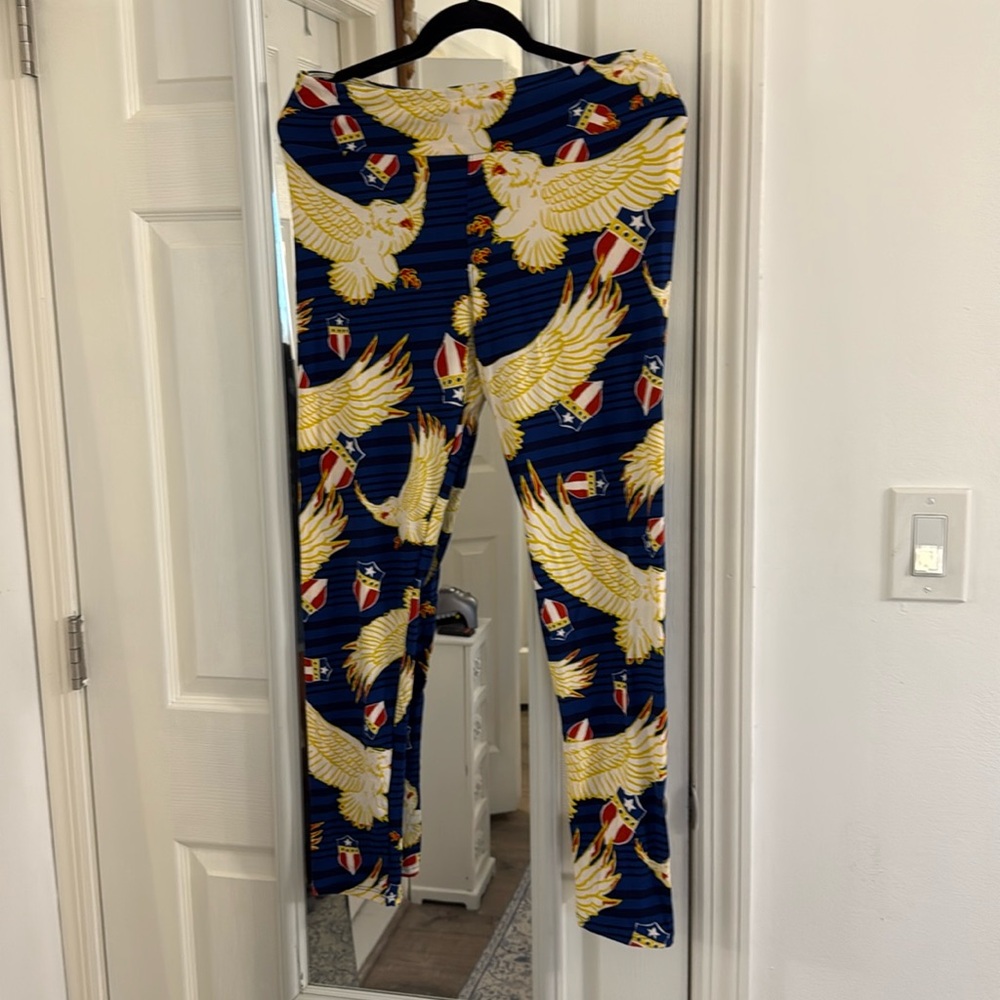 America Leggings with Eagle and Shield USA 4th of July Memorial Day